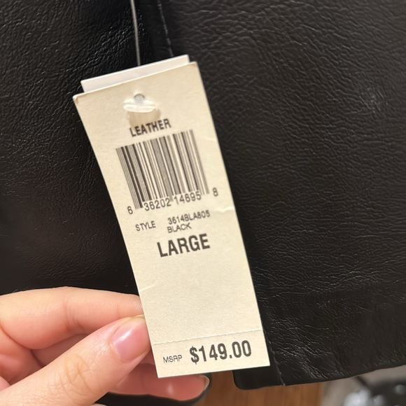 Style&Co. Womens Genuine Leather Jacket Size: L - Picture 2 of 4